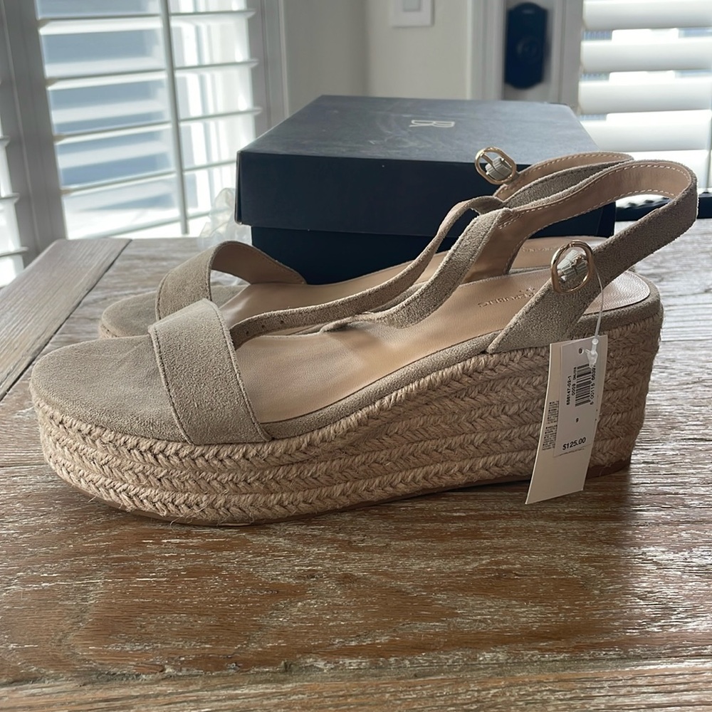 Brand new platform strappy espadrelle, size 9 from Banana Republic outlet, bone.